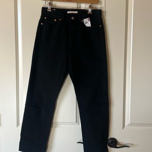 Levi’s Premium Wedgie Straight Fit Jeans in Black - sz 28x26